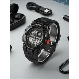 PAPIO Unisex Kids Dial & Straps Digital Alarm Watch DIGITAL-041 BLACK-picture-18