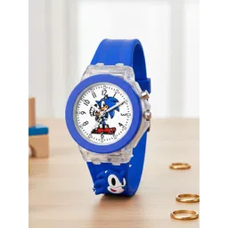 PAPIO Unisex Kids Printed Dial & Straps Analogue LED Backlight Watch KD-046 BLUE SONIC-picture-53