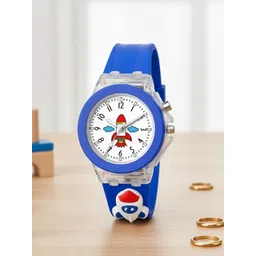 PAPIO Unisex Kids Printed Dial & Straps Analogue LED Backlight Watch KD-047 BLUE ROCKET-picture-31