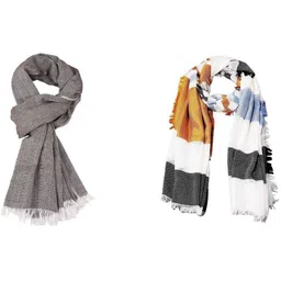 pappi boss Self Design Pure Cotton Men Multicolor Fancy Scarf-picture-34