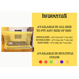 pappu industry Cotton Adults Washable Mosquito net mohan 2.0 /4x6 printed raddish-blue Mosquito Net image 5