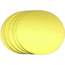 papyrus 8-Inch Gold Cake Board | MDF Base Plate with Scalloped Edge | Round Cake Bases Paper Cake Server-picture-20