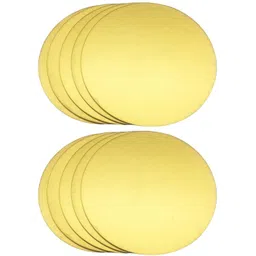 papyrus 8-Inch Gold Dessert Board | Round MDF Base Paper Cake Server-picture-22