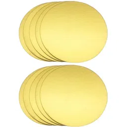 papyrus Cake Base Board | Cake Base 8-inch Round | MDF Cake Base Plate | Gold 10 Piece Paper Cake Server-picture-38
