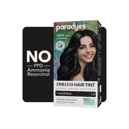 Paradyes  Natural Black Timeless Permanent Creme Hair Colour For Grey Coverage-120gm-picture-20