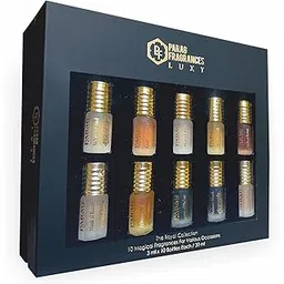 Parag Fragrances 10 in 1 Royal Collection White Oud,Bella Phool, Bramaha Kamal, Hawaii Blue, Kesar Chandan, Hibiscus Musk, Jannat Al firdaus, Himalyan Kasturi, Dehnal Oud & Musk Al Razali-image-4