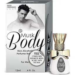 Parag Fragrances Body Musk Attar, 12ml Long Lasting, Alcohol Free & Fresh Liquid Fragrance For Unisex-picture-33