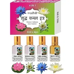 Parag Fragrances Natural and Premium Attar Gift Pack (Lotus 4 in 1)-picture-12