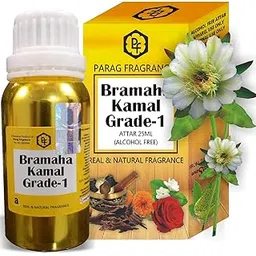 Parag Fragrances Bramaha Kamal 25 ml (Most Precious and Rare Attar) For Worship, Alcohol, Real and Natural, and Undiluted-image-42