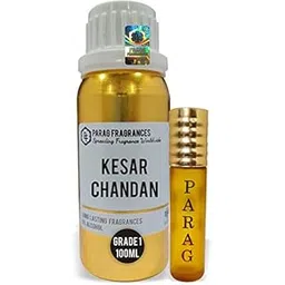 Parag Fragrances Kesar Chandan 100Ml Natural Attar (With Empty Fancy Bottles) Alcohol Free Grade 1 Natural Attar/Perfume Oil/Essential Oil For Clothes, Religious Use & Cosmetics Making-image-36