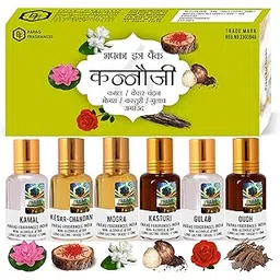 Parag Fragrances Natural & Premium Liquid Attar Gift Pack For Unisex (Kannauji 6 In 1) - Multiple-image-23