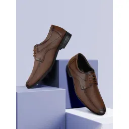 Paragon Men's Tan Derby Shoes-picture-35