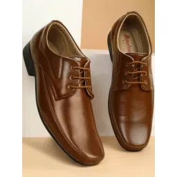 Paragon Men's Tan Derby Shoes-picture-37