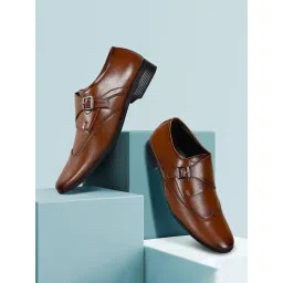Paragon Men's Tan Monk Shoes-picture-20