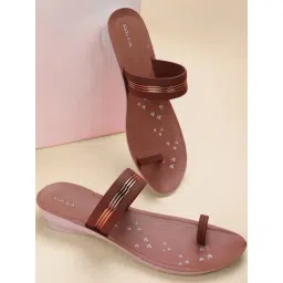 Paragon Women's Brown Toe Ring Sandals-picture-19