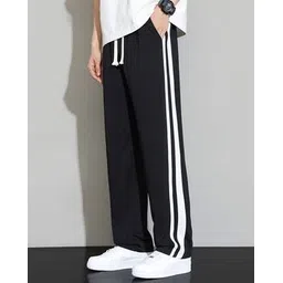 paralians Men Striped Straight Track Pants-picture-45