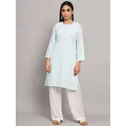 PARAMOUNT CHIKAN Embroidered Chikankari Ethnic Motifs Kurta-picture-29