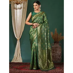 Parampara Ethnic Woven Design Zari Pure Silk Banarasi Saree-picture-24