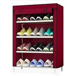 PARASNATH 4-5 Utility Red Colour Steel Shoe Rack Cloth Shelf Shoe Stand Built for Optimized Home Living with Innovative Storage Design, Durable Construction and Practical Organization Features-picture-14