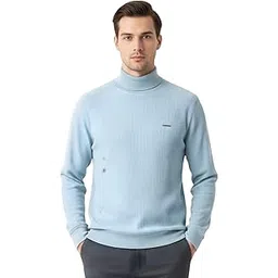 parcel yard Men's Regular Fit | Full Sleeve High Neck | Cotton Blend Sweater for Men-picture-11