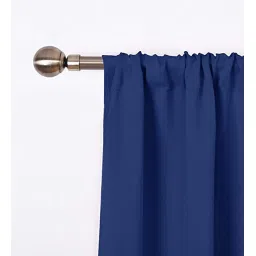 parda online Blue Polyster Solid 5ft Blackout Rod Pocket Window/Door (2 Pc) image 4