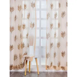 Parda Online Brown Ethnic Motifs Sheer Window Curtain-picture-13