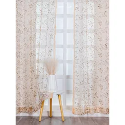 Parda Online Gold-Toned & Brown Ethnic Motifs Sheer Window Curtain-picture-26