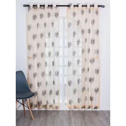 Parda Online Gold-Toned & Grey Set of 2 Ethnic Motifs Sheer Window Curtain-picture-18