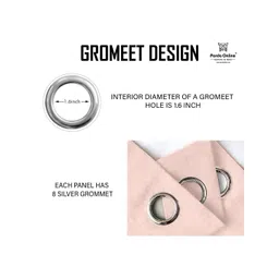 Parda Online Gold-Toned & Red Set of 2 Floral Sheer Window Curtain image 3