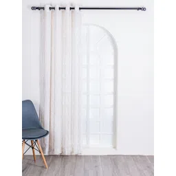 Parda Online Gold-Toned Sheer Window Curtain-picture-22