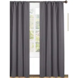 Parda Online Grey 4 Pcs Black Out Window Curtains-picture-10