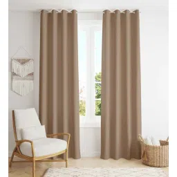 parda online Hazelnut Brown Polyster Solid 5ft Blackout Eyelet Window/Door (1 Pc)-picture-30