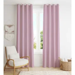 parda online Light Pink Polyster Solid 5ft Blackout Eyelet Window/Door (2 Pc)-picture-13