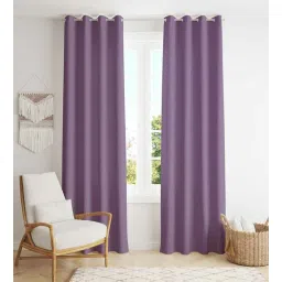 parda online Light Purple Polyster Solid 9ft Blackout Eyelet Window/Door (2 Pc)-picture-16