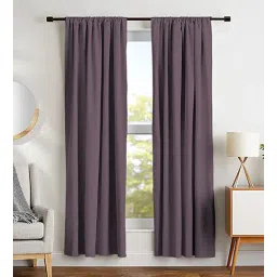 parda online Purple Polyster Solid 9ft Blackout Rod Pocket Window/Door (1 Pc)-picture-12