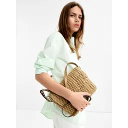 PARFOIS Crossbody Basket Weave Sling Bag with Tasselled Detailing-picture-38
