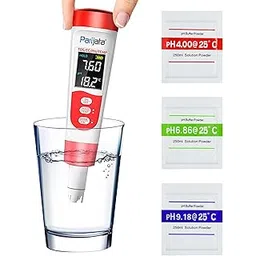 PARIJATA PH Meter, Digital 4 in 1 PH EC TDS Temp Meter for Water Hydroponics, Waterproof PH and EC PPM Water Tester with Backlit for Nutrients Growing, Indoor Garden, Home Brewing, Pool, Aquarium-image-49