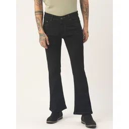 PARIS HAMILTON Men Black Solid Bootcut Stretchable Jeans-picture-24