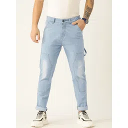 PARIS HAMILTON Men Carpentar Style Relaxed Fit Stretchable Heavy Fade Denim Jeans-picture-25