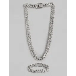 PARIS HAMILTON Unisex Silver-Plated Chain With Bracelet-picture-35