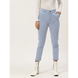 PARIS HAMILTON Women Blue Slim Fit High-Rise Stretchable Jeans-picture-39