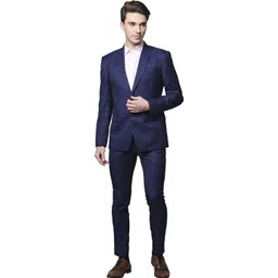 park avenue Men 2PC NOTCH BASIC- SUPER SLIM Self Design Suit image 1