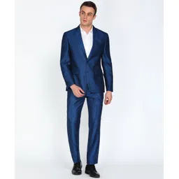 Men SB2 BASIC NOTCH LAPEL-REGULAR FIT Self Design Suit-image-2