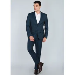 Men SB2 BASIC NOTCH LAPEL-REGULAR FIT Self Design Suit-image-0