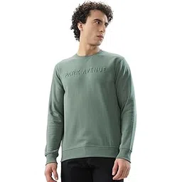 Park Avenue Men Slim Fit Solid Pattern Cotton Polyester Blend Round Neck Full Sleeve Casual Sweatshirt-picture-11
