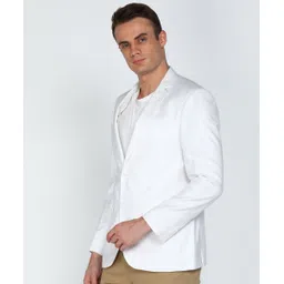park avenue Men Solid Single Breasted Casual Blazer image 3