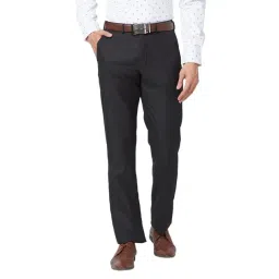 Park Avenue Black Classic Fit Trousers-picture-43