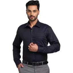 Park Avenue Black Regular Fit Texture Shirt-picture-20