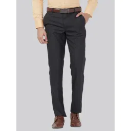 Park Avenue Black Regular Fit Trousers-picture-29