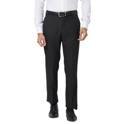 Park Avenue Black Regular Fit Trousers-picture-19